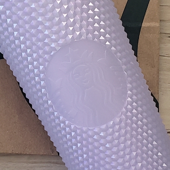 Starbucks 2021 Holiday Icy White Lilac Bling Studded Venti Reusable Tumbler - Picture 7 of 8